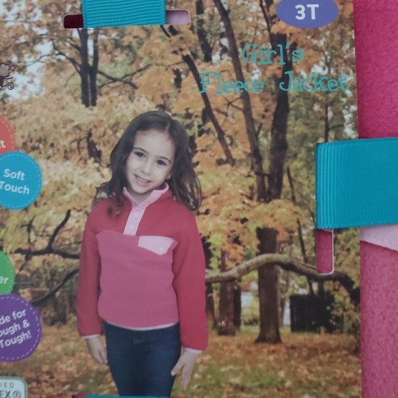 Girls fleece jacket size 3t new in pink by Lily &Dan - Picture 2 of 3